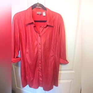 Chicos long orange shirt Size 3